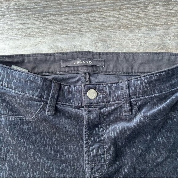 J Brand Super Skinny Printed  Velour Velvet Jeans - Picture 3 of 12
